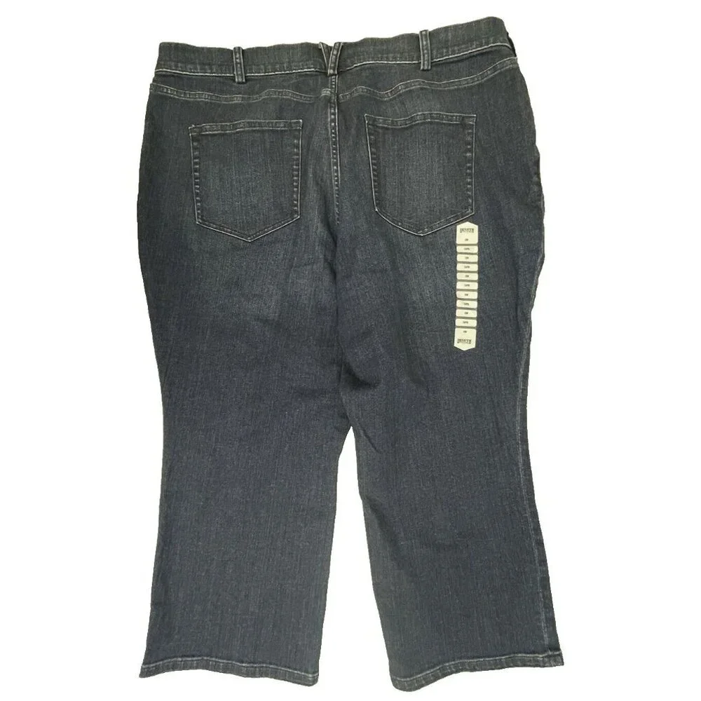 Duluth Women's Plus Daily Denim Capris Cropped Jeans Size 18W Cotton Blend - Picture 4 of 14